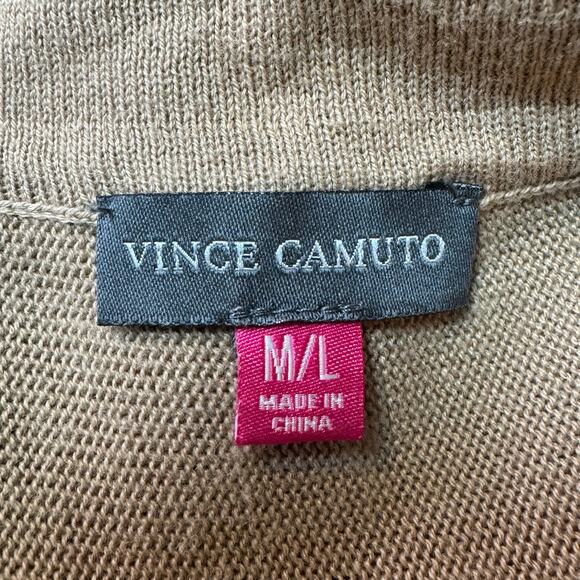 Vince Camuto M/L Camel Pullover Cowl Neck Poncho with Pockets - Picture 6 of 7